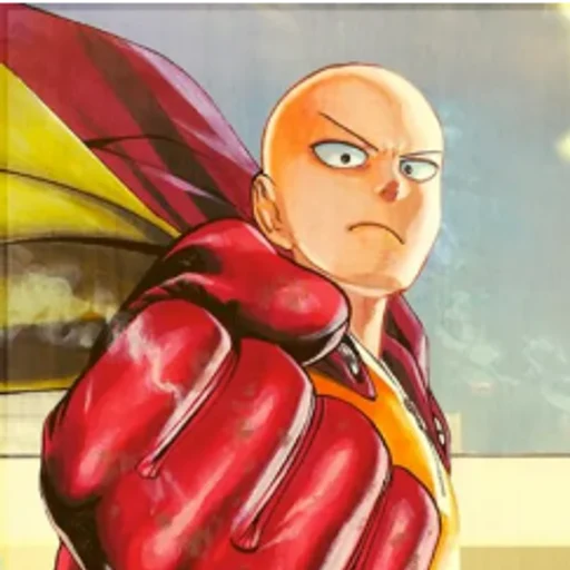 Saitama from One-Punch Man, an AI character on folk