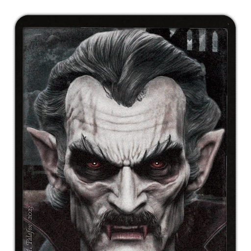 Count Dracula from Dracula, Bram Stoker's novel, an AI character on folk