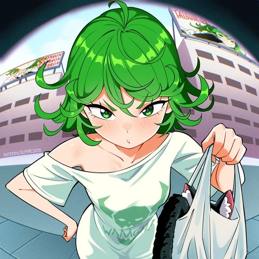 Tatsumaki from One-Punch Man, an AI character on folk