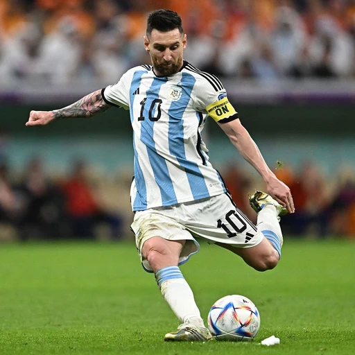 Lionel Messi from Argentine footballer, an AI character on folk