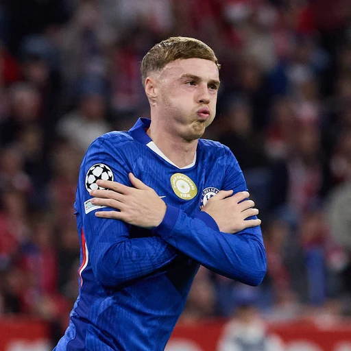 Cole Palmer from Chelsea F.C. and England footballer, an AI character on folk