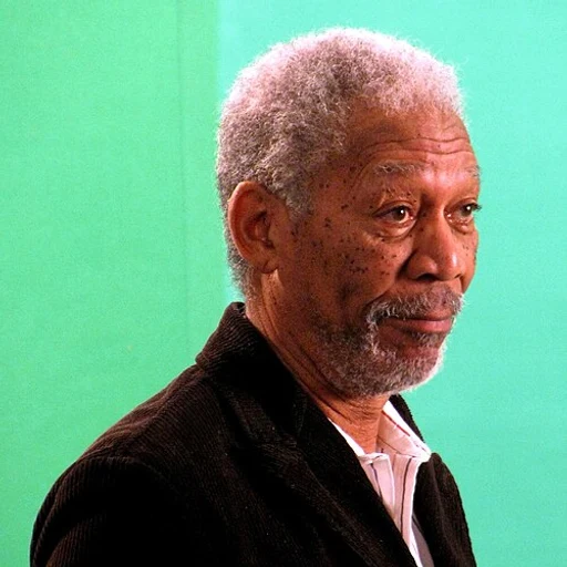 Morgan Freeman from American actor, producer, narrator, an AI character on folk