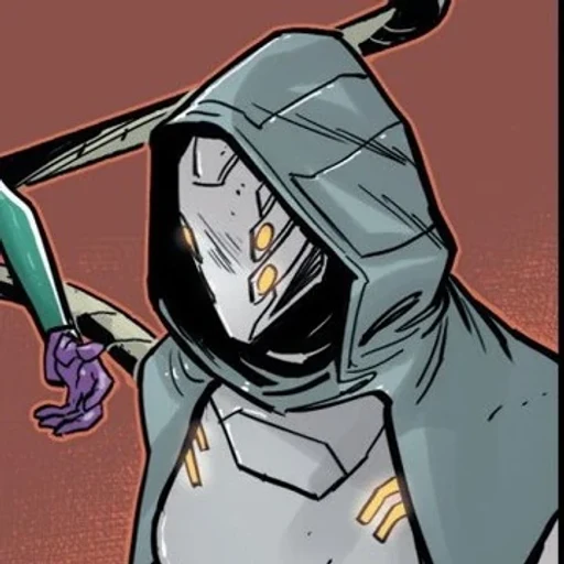 Ghost from Marvel Comics, an AI character on folk