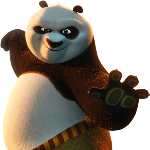Panda from Kung Fu Panda, an AI character on folk