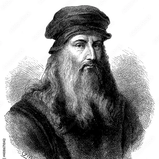 Da vinci from Italian Renaissance polymath, an AI character on folk