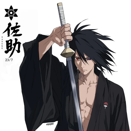 Sasuke from Naruto, an AI character on folk