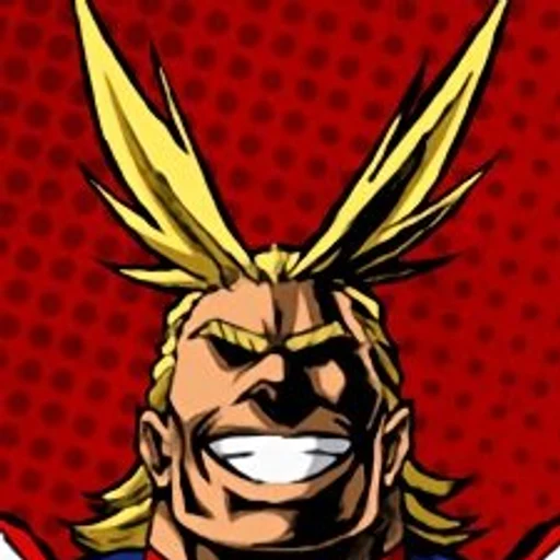 All Might from My Hero Academia, an AI character on folk