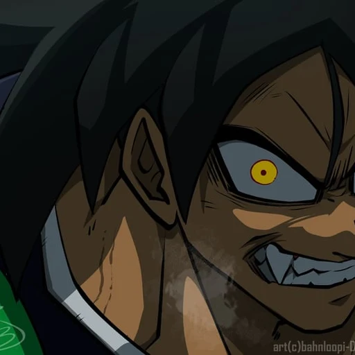 Broly from Dragon Ball Super, an AI character on folk