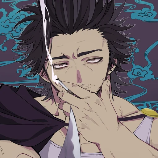 Captain Yami from Black Clover, an AI character on folk