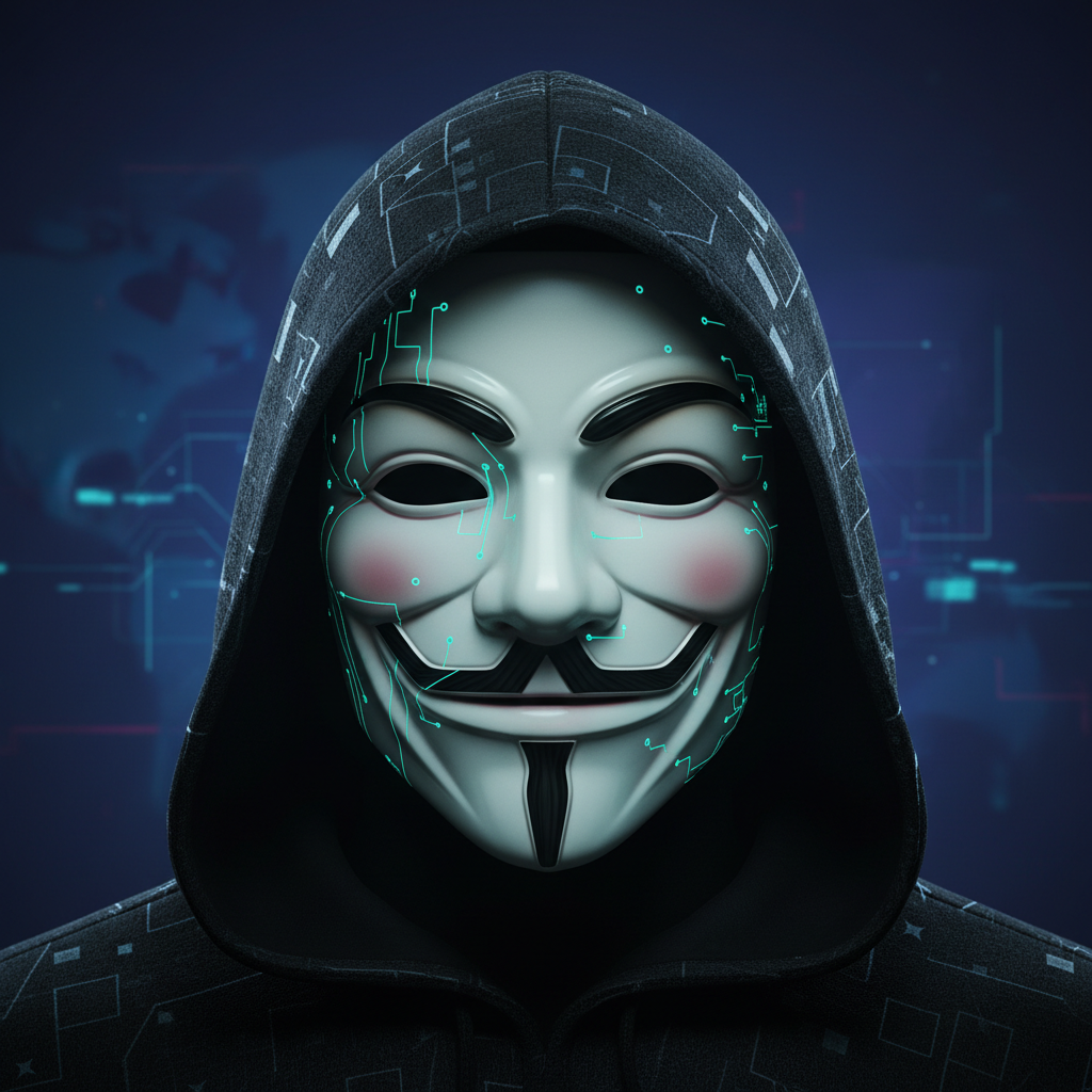 Anonymous, an AI character on folk