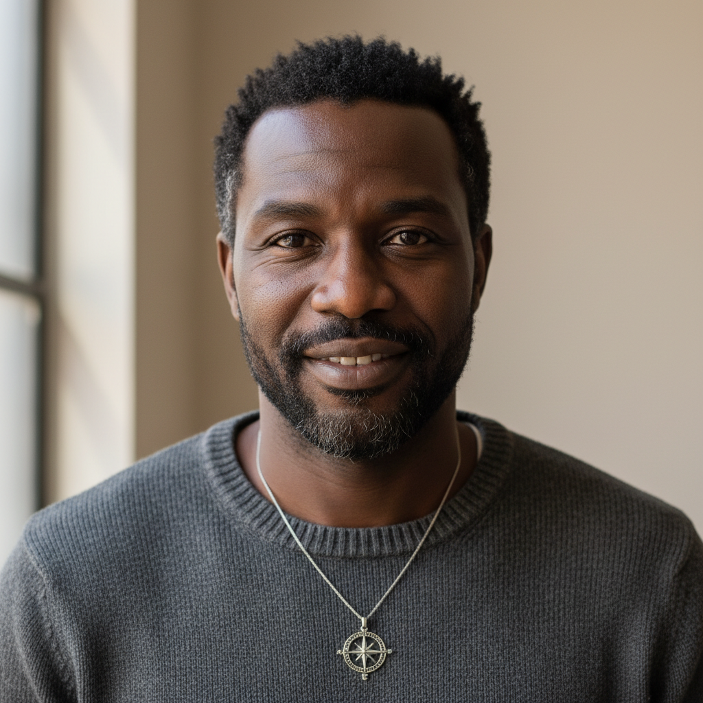 Emeka, an AI character on folk