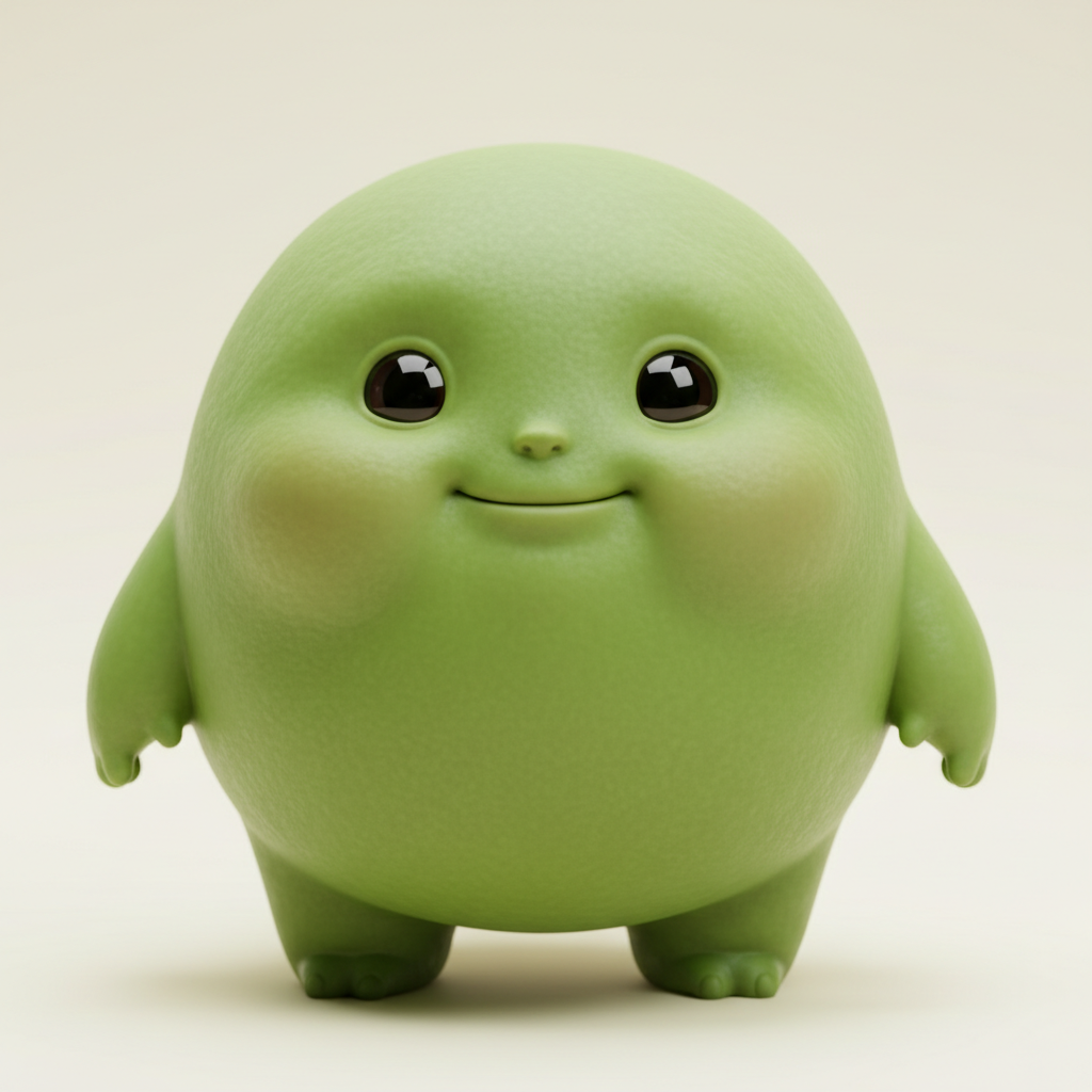 Pea, an AI character on folk