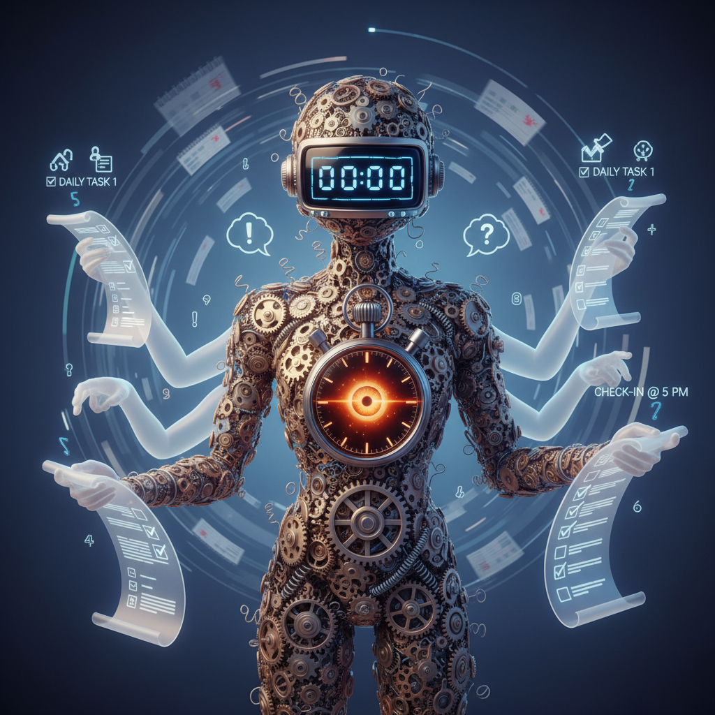 Deadline Babysitter, an AI character on folk