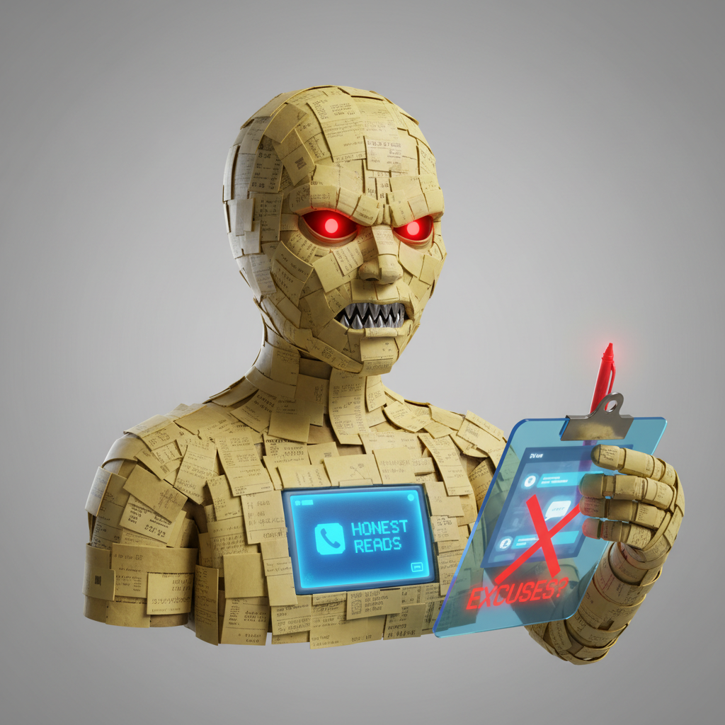 the receipts, an AI character on folk