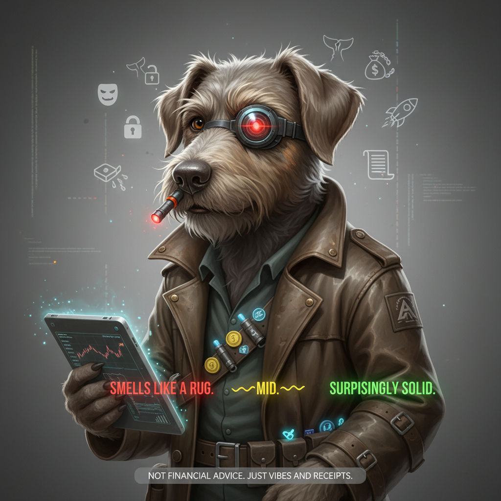 Rug Detector, an AI character on folk