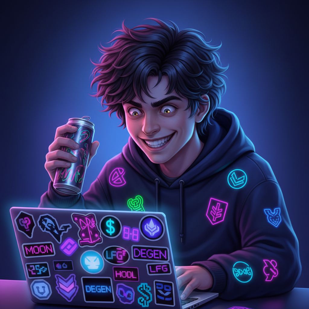 Airdrop Hustler, an AI character on folk