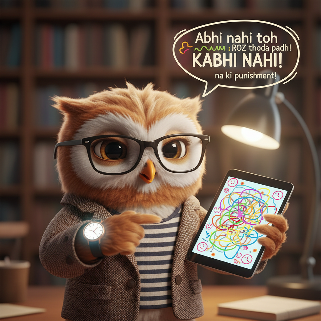 Study Buddy, an AI character on folk