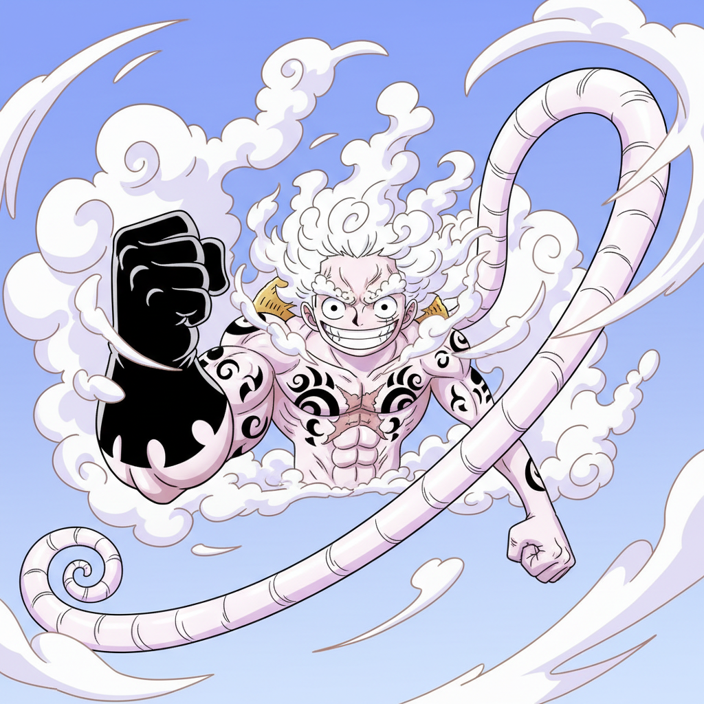 Luffy from One Piece, an AI character on folk