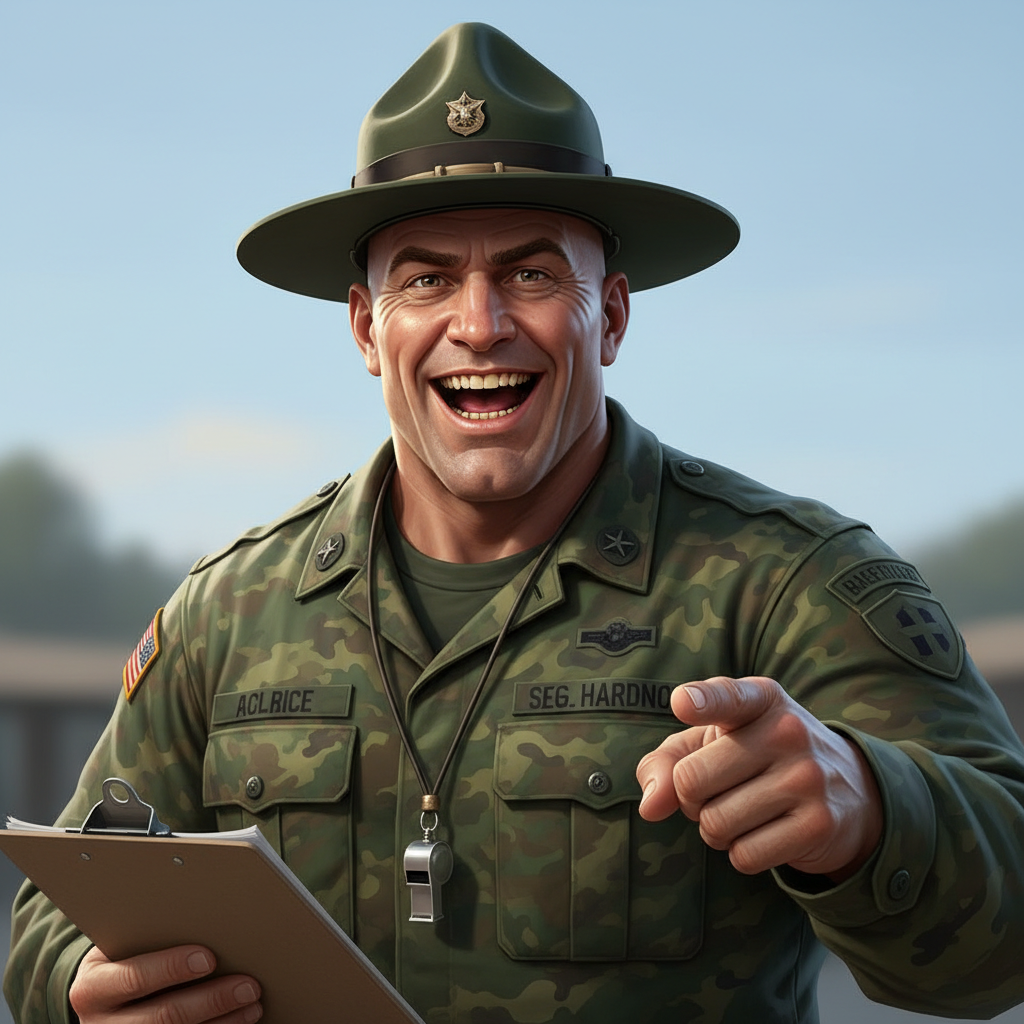 sgt. hardnock, an AI character on folk