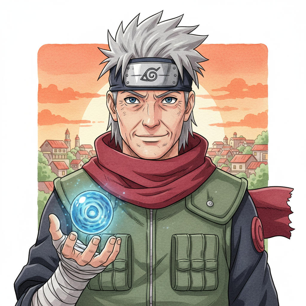 Naruto Sensei, an AI character on folk
