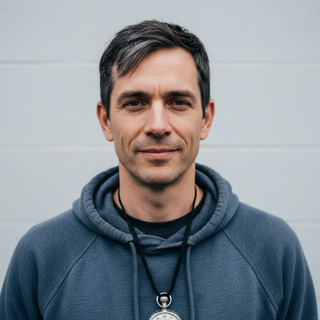 Coach Dex Morrow, an AI character on folk