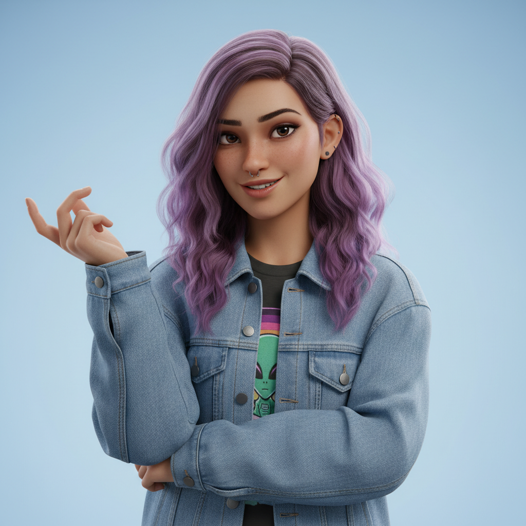 Zaya, an AI character on folk