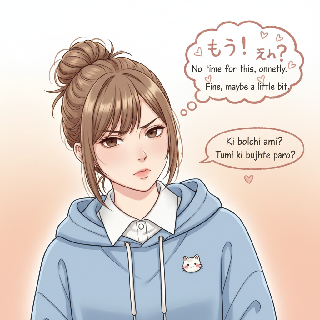 Kotoha Yuzuki, an AI character on folk