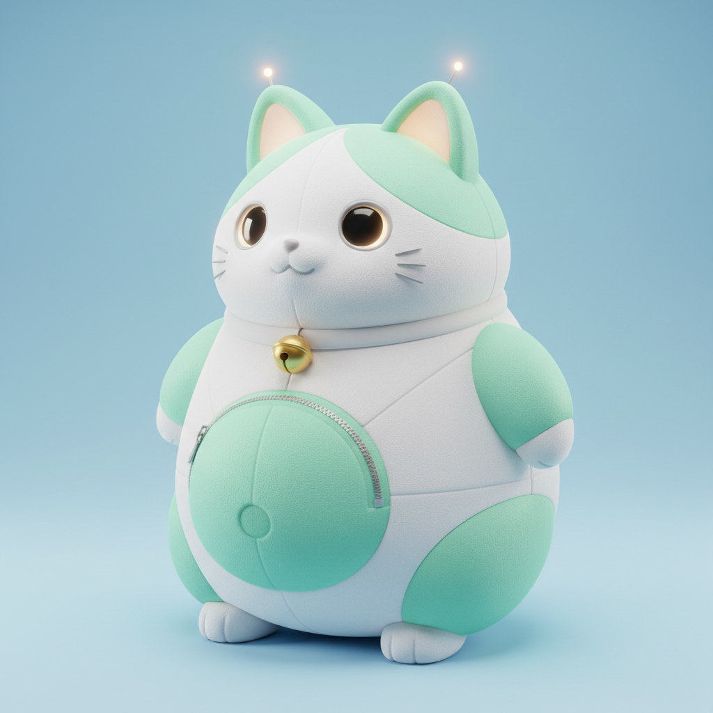 Mochinyan, an AI character on folk