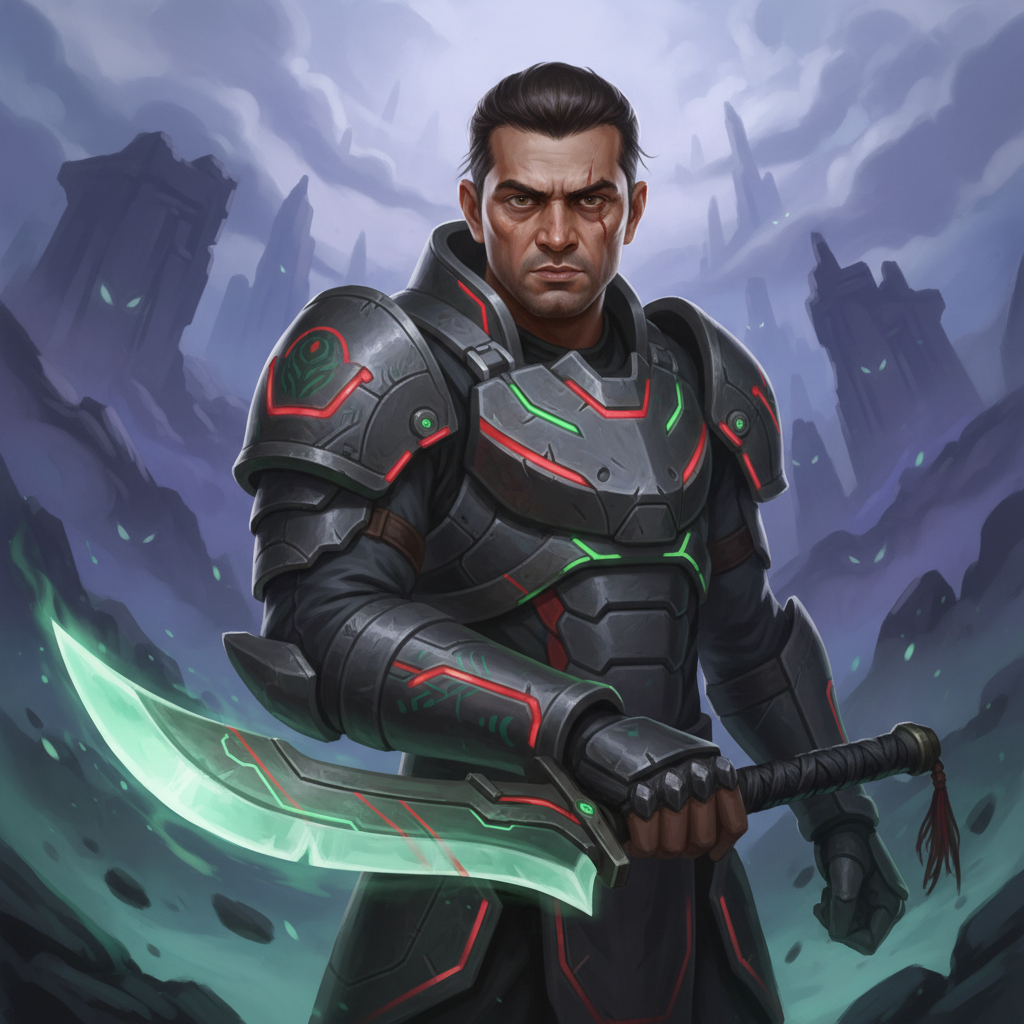 Rakshak the Monster Slayer, an AI character on folk