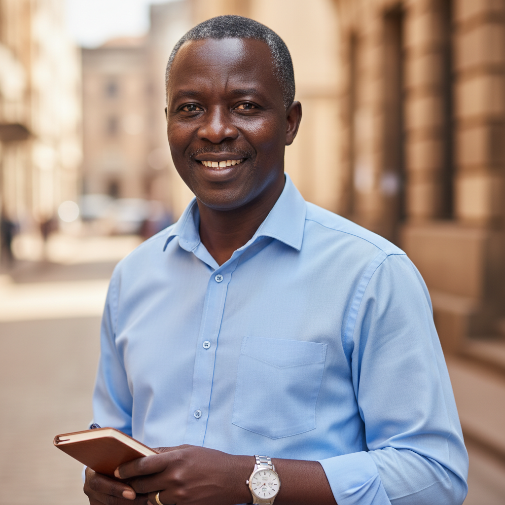 Mzee Pesa, an AI character on folk