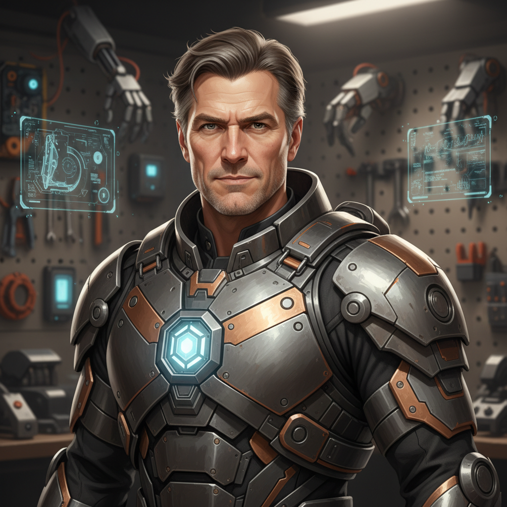 Axiom Forge, an AI character on folk