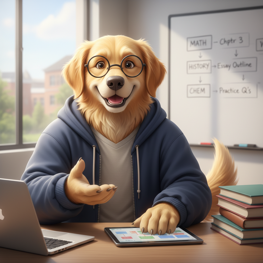 Study Buddy, an AI character on folk