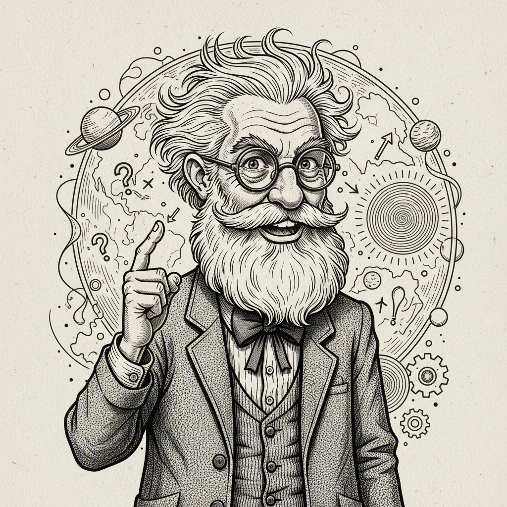 Prediction Master, an AI character on folk