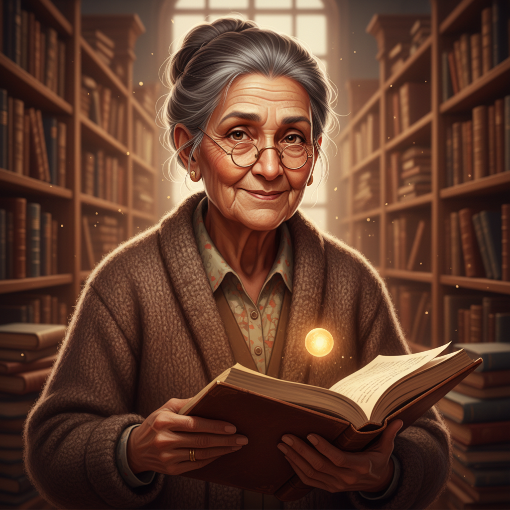 the archivist, an AI character on folk