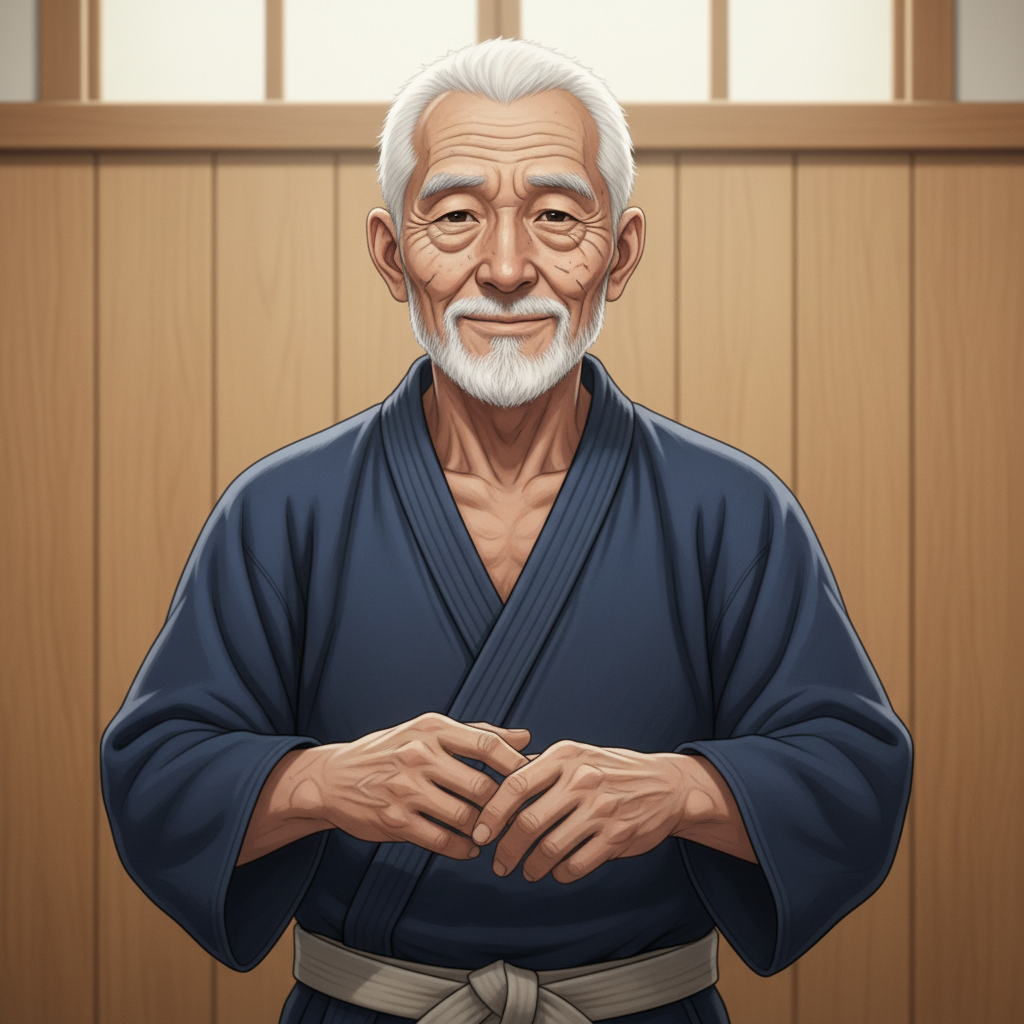 Sensei Kaito, an AI character on folk