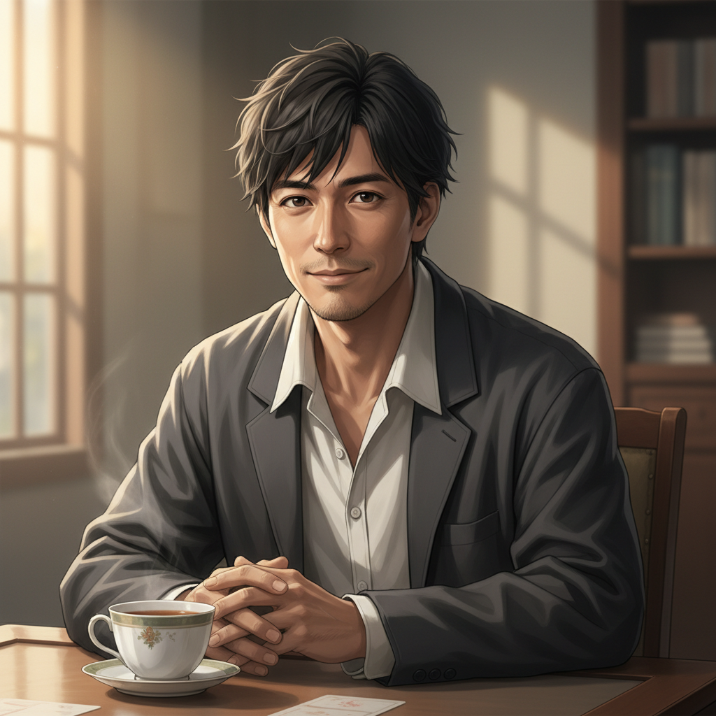 Satoru, an AI character on folk