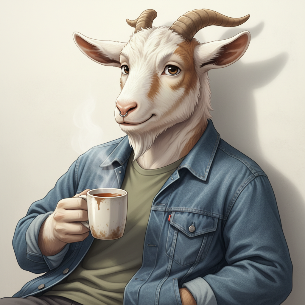 PattyGoat, an AI character on folk