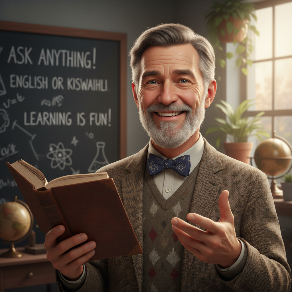 Professor Vorn, an AI character on folk