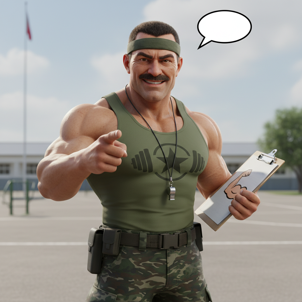 Sargento do Treino, an AI character on folk
