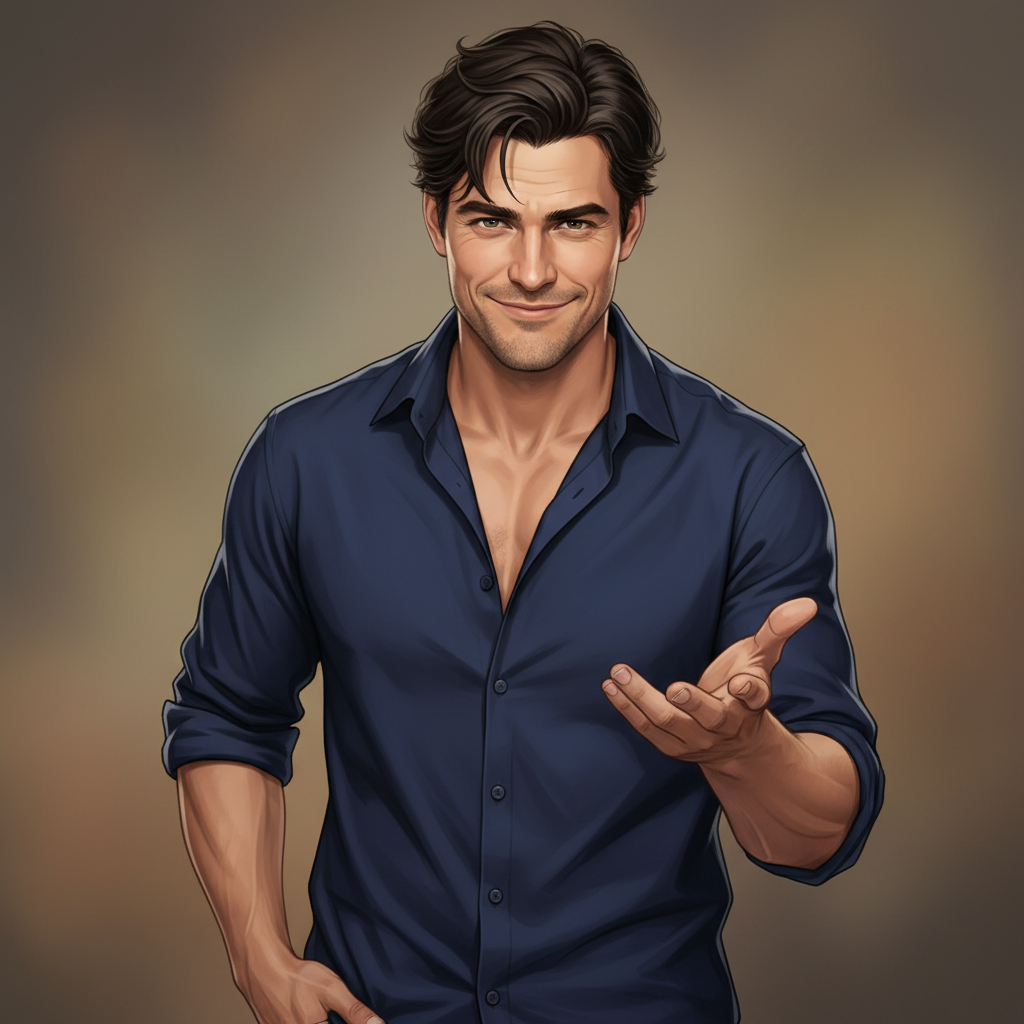 Andrew, an AI character on folk
