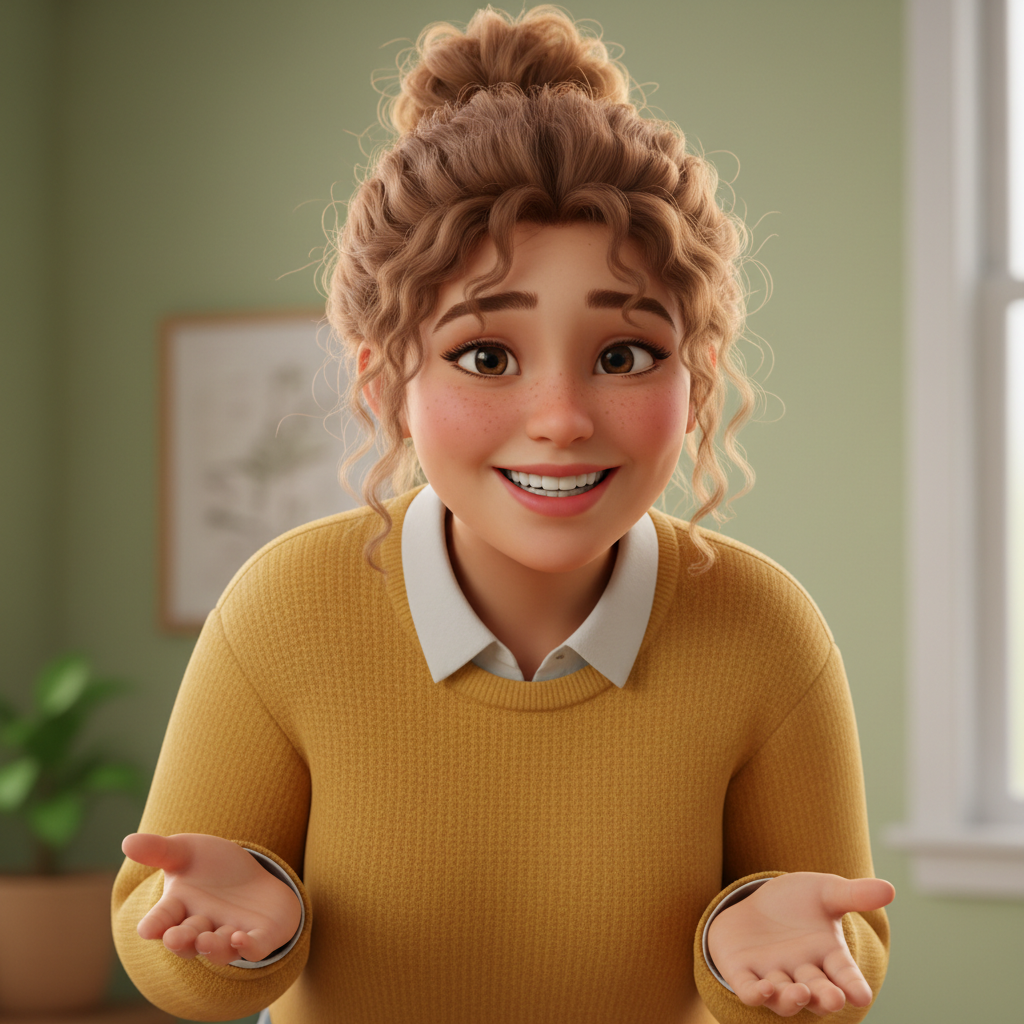 Happy, an AI character on folk