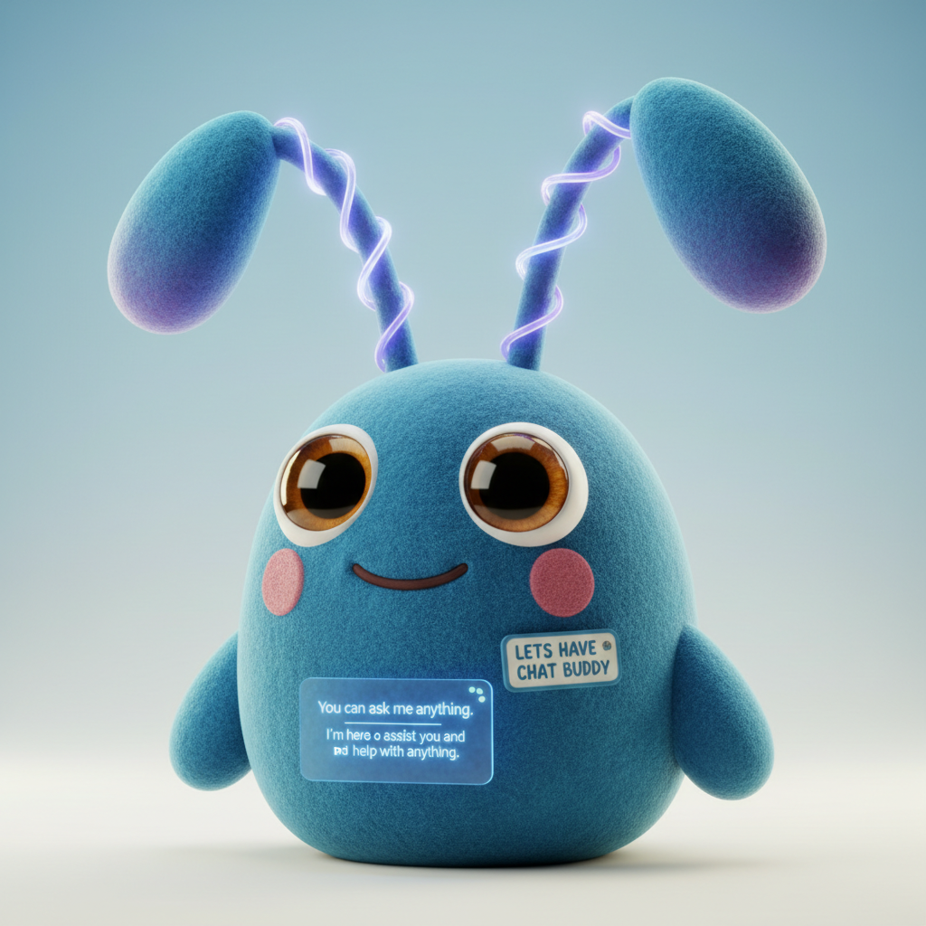 Lets Have A Chat Buddy, an AI character on folk