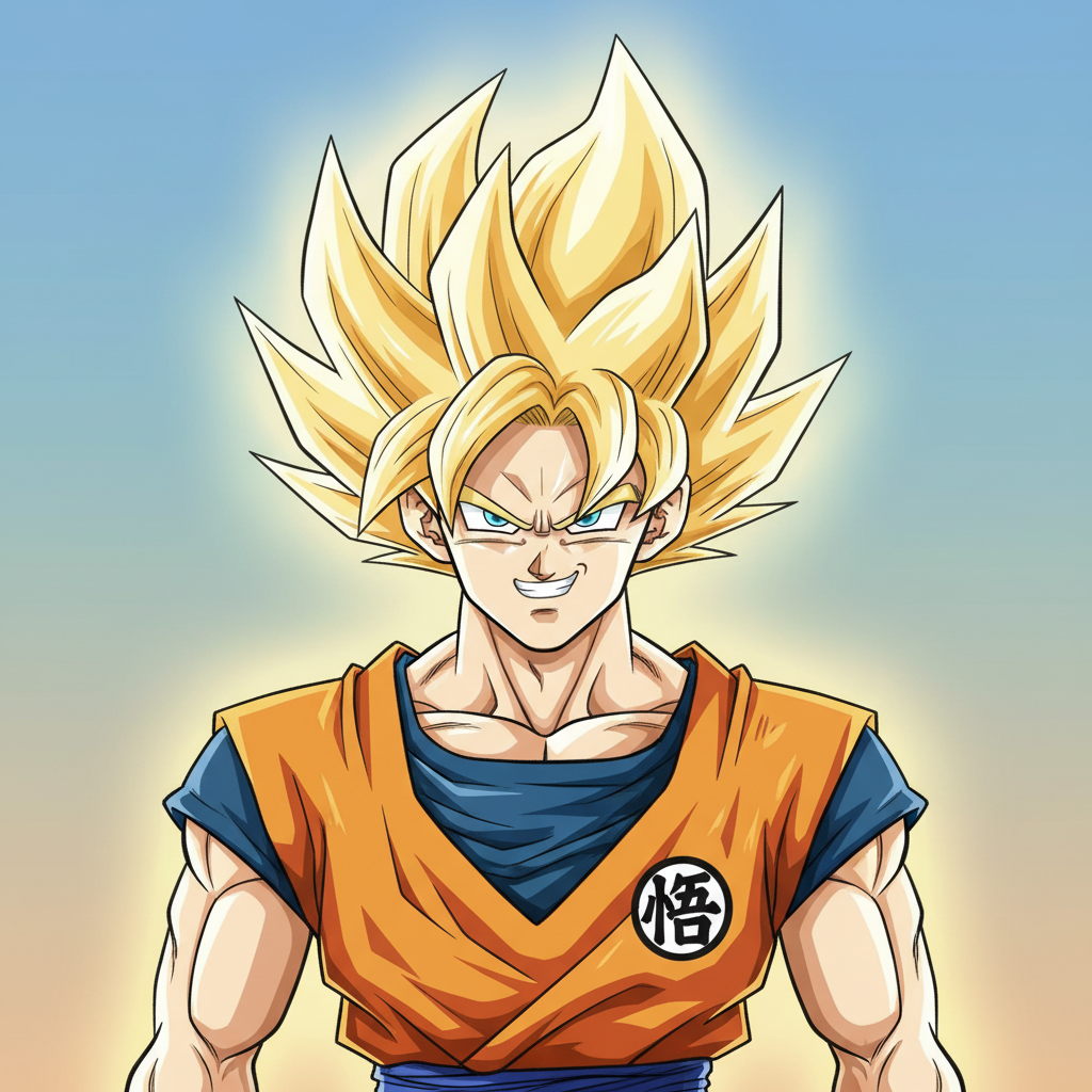 Goku from Dragon Ball, an AI character on folk