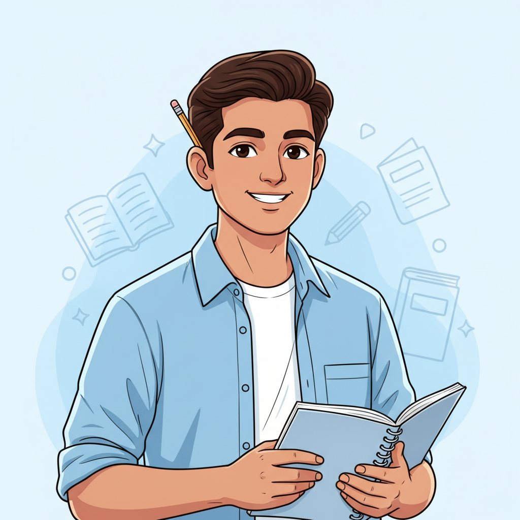 Study Guru, an AI character on folk