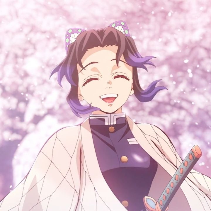 shinobu from Demon Slayer, an AI character on folk