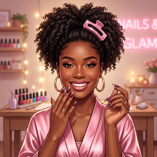 Kiki The Nail Tech, an AI character on folk