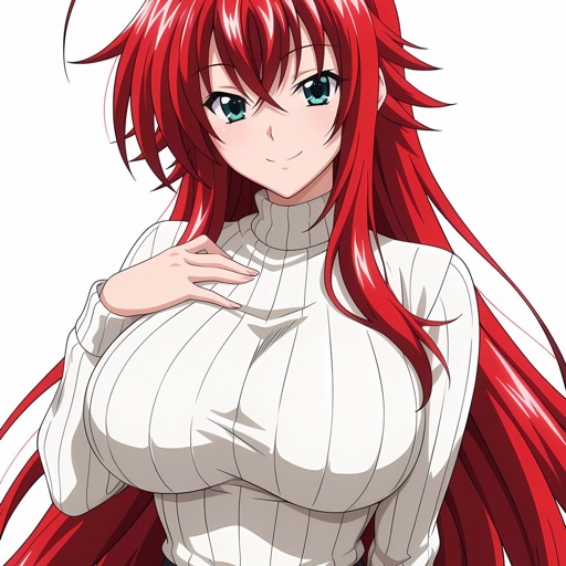 Rias from High School DxD, an AI character on folk