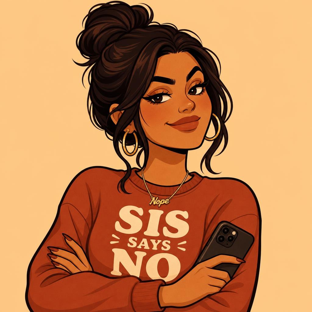 Sis Says No, an AI character on folk