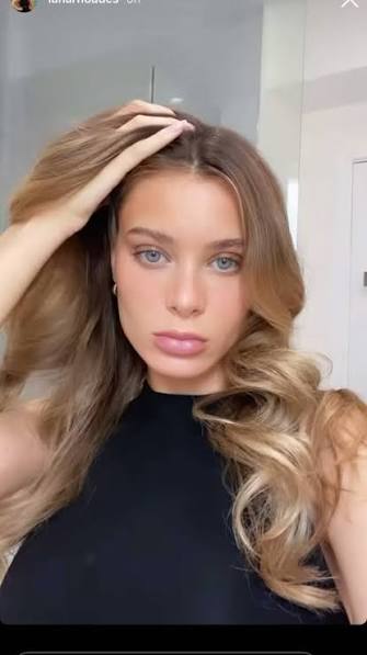 Lana Rhoades from American internet personality and podcaster, an AI character on folk