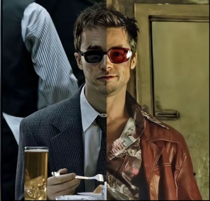 Tyler durden from Fight Club, an AI character on folk